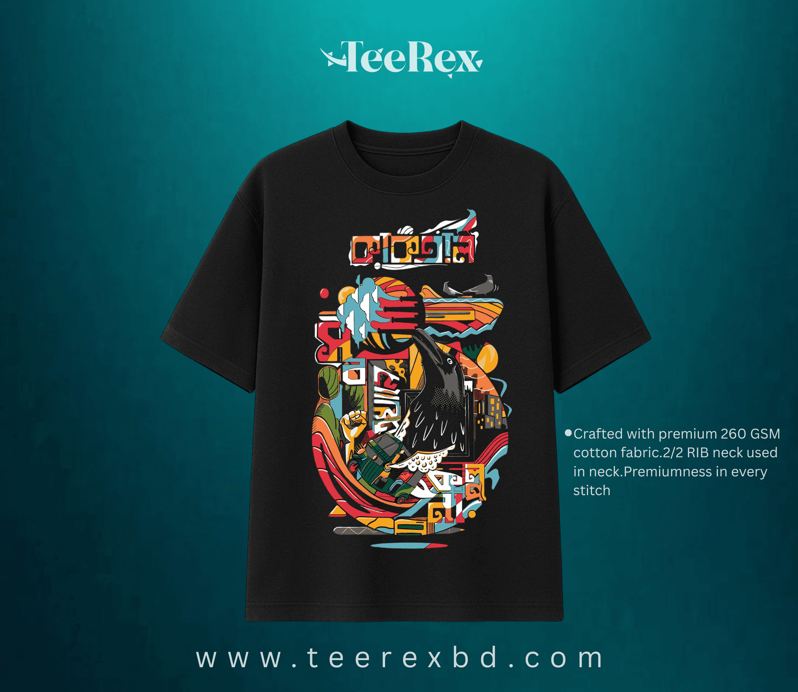 Crafted with premium 280 GSM cotton fabric.22 RIB neck used in neck. (4).png