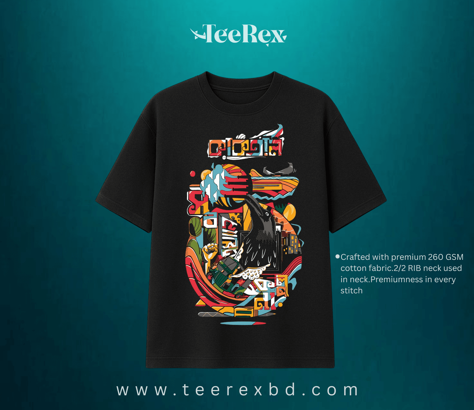 Crafted with premium 280 GSM cotton fabric.22 RIB neck used in neck. (4).png